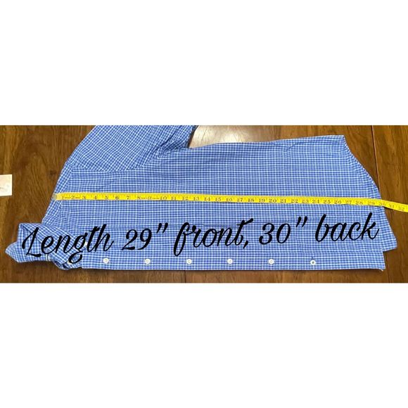 Nautica Men’s Blue Checkered Dress Shirt (Size L) - Picture 8 of 8